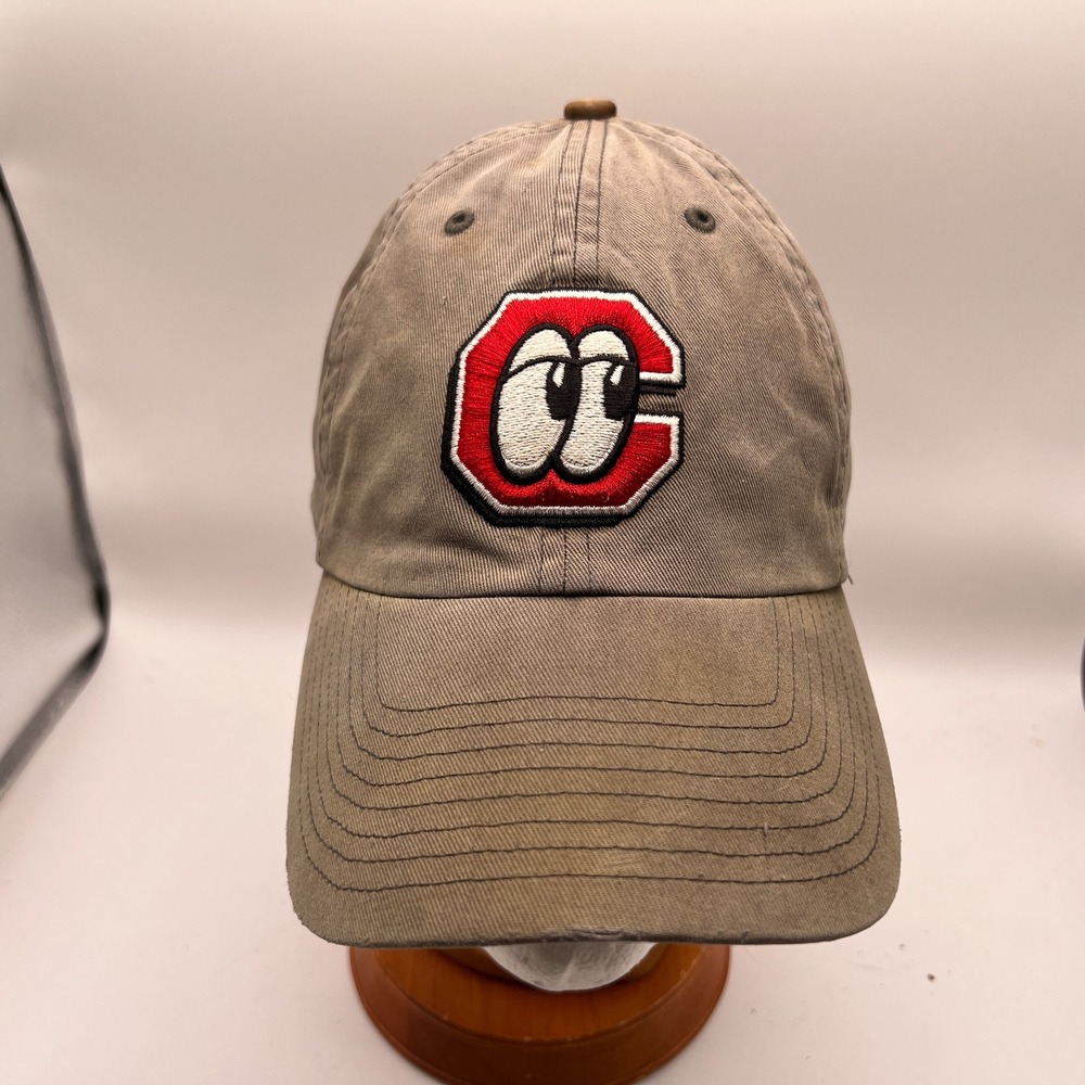 47 Brand Chattanooga Lookouts MiLB Eyes Logo Khaki Clean Up Strapback Hat